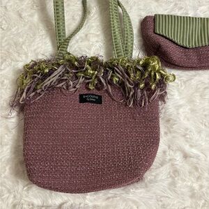 Bagolitas by Janice Artsy Fabric Tote Fringe Boho Handbag w Pouch